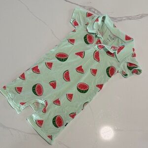 Kyte Baby Watermelon Print Polo Romper - size 18-24m